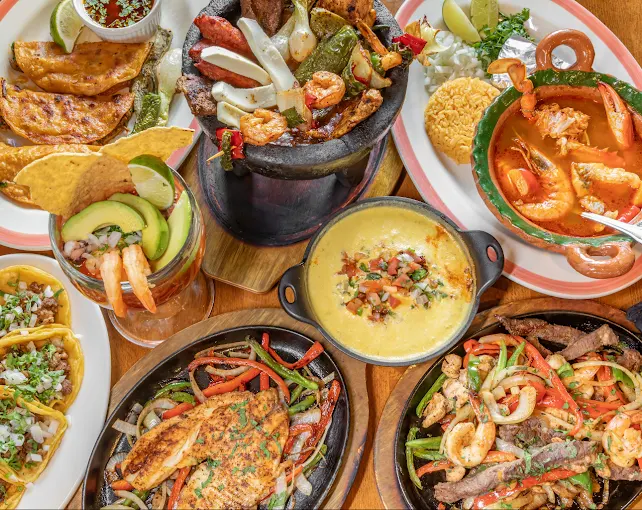 Chilangos spread of dishes